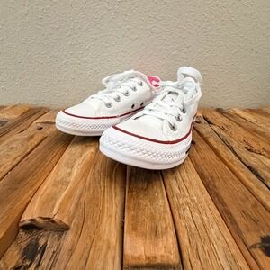 Converse Chuck Taylor All Star Low Top White Canvas Sneakers Mens 4 Womens 6